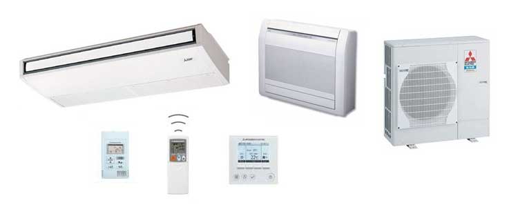 Tipos de aire acondicionado splits de suelo techo