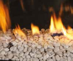 Chimeneas a gas natural decoración fuego piedras Stenen-wit