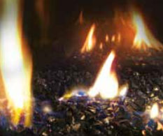 Chimeneas a gas decoración fuego cristal antracita