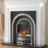 Chimenea FLAMERITE FIRES AUBADE pie suelo tradicional con TENNYSON CAST 750
