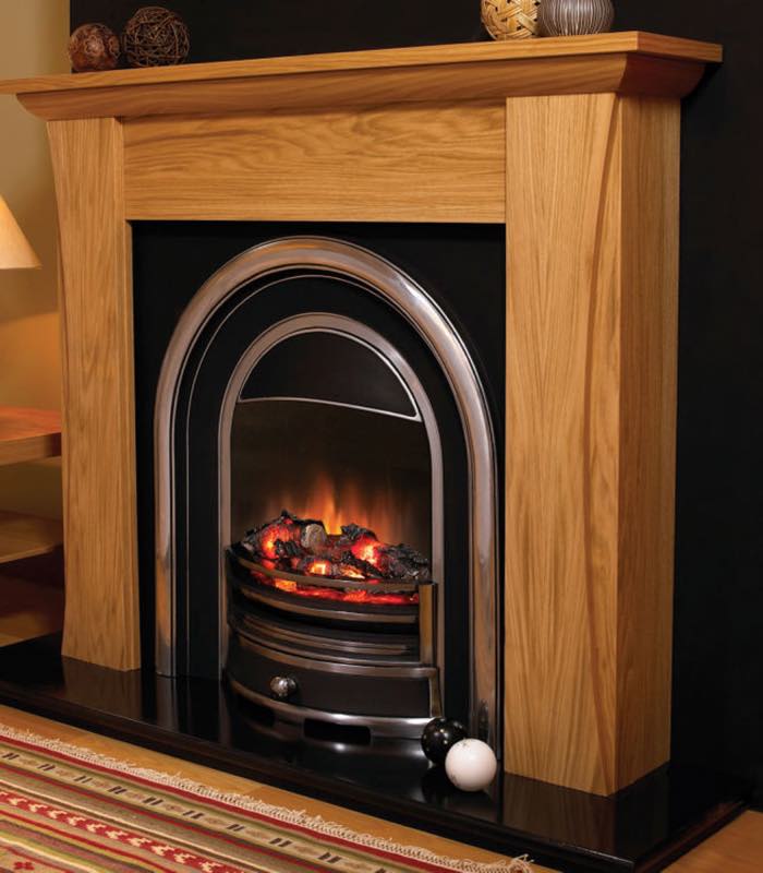 Chimenea FLAMERITE FIRES AUSTEN54 pie suelo oak 1000W Chimenea FLAMERITE FIRES AUSTEN54 pie suelo oak 1000W