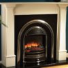 Chimenea FLAMERITE FIRES BRONTE pie suelo tradicional ivory cream