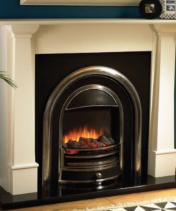 Chimenea FLAMERITE FIRES BRONTE pie suelo tradicional ivory cream