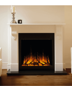 Chimenea FLAMERITE FIRES CORBEL pie suelo tradicional con GOTHAM 750