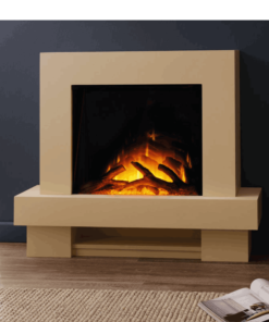 Chimenea FLAMERITE FIRES JAEGUER suelo ivory cream 750W