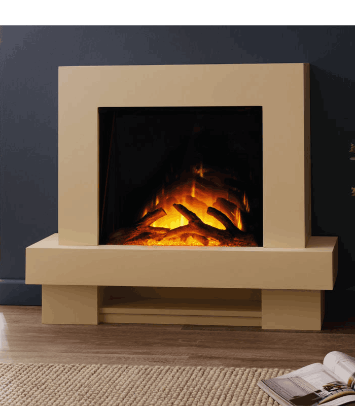 Chimenea FLAMERITE FIRES JAEGUER suelo ivory cream 750W Chimenea FLAMERITE FIRES JAEGUER suelo ivory cream 750W