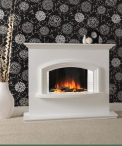 Chimenea FLAMERITE FIRES VALENTINO suelo arctic white 1000W